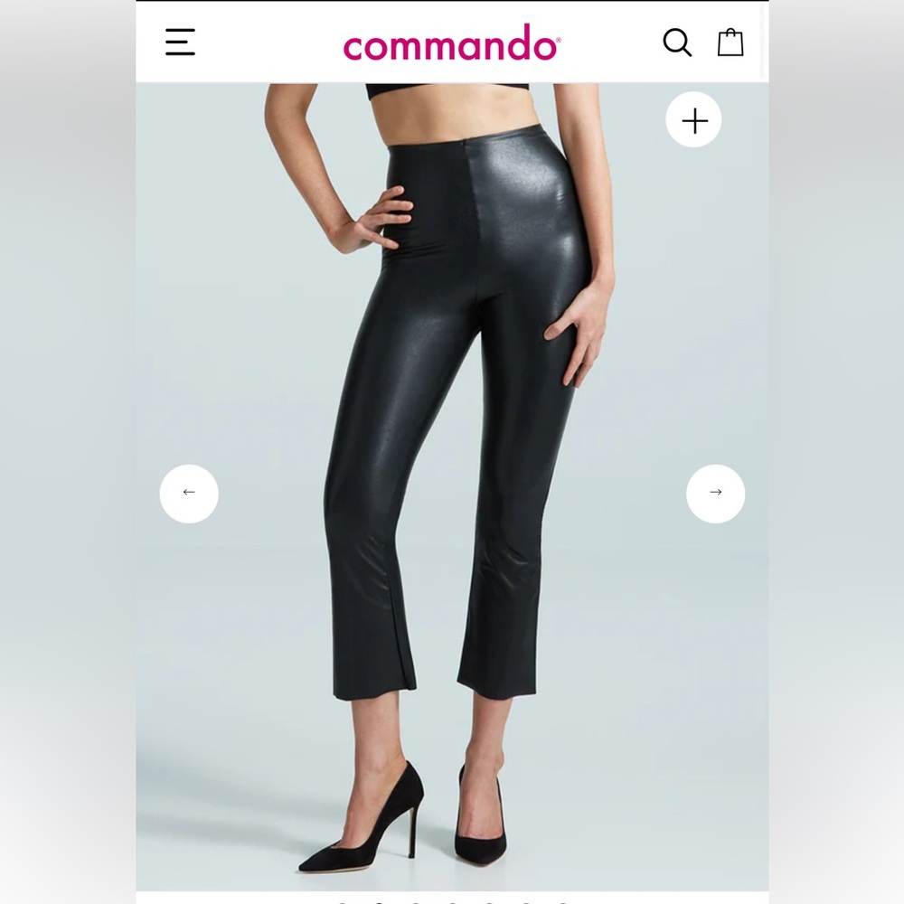 Commando Faux Leather Cropped Flare